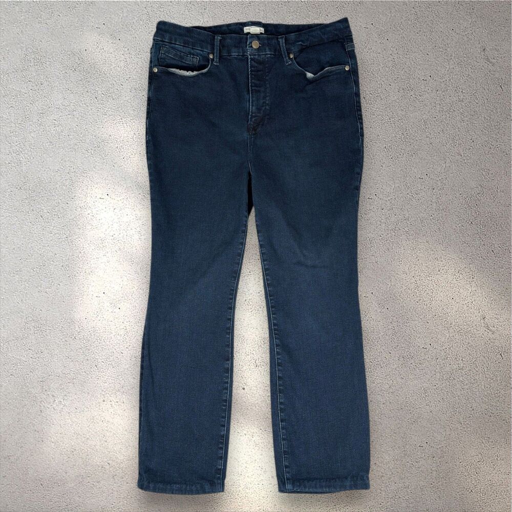 Good American Dark Blue Skinny Jeans - High Rise Slim Fit